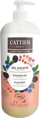 Cattier - Gel douche sans sulfate Parfum Fruits des bois 1L