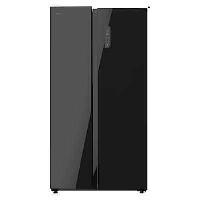 Cecotec Bolero CoolMarket SBS 550 R&eacute;frig&eacute;rateur am&eacute;ricain en verre c&ocirc;te &agrave; c&ocirc;te No Frost E Noir