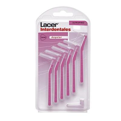 Lacer Brossettes Interdentaires Angulaires Extra Fines Roses 6 unit&eacute;s