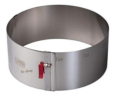LARES Cercle &agrave; p&acirc;tisserie extensible 18-30 cm / Hauteur 10 cm