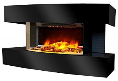 chemin&eacute;e &eacute;lectrique 2000w noir - lounge medium noir 