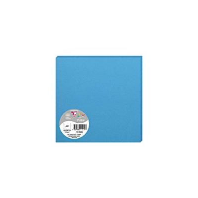 Paquet de 25 cartes simples Pollen 160x160mm Bleu Turquoise 210g