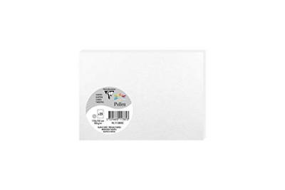 Paquet de 25 cartes simples Pollen 110x155mm Blanc Iris&eacute; 210g