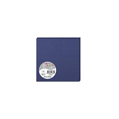 Paquet de 25 cartes simples Pollen 135x135mm Bleu Nuit 210g