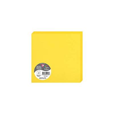Clairefontaine Paquet de 25 cartes pli&eacute;es Pollen 160x160mm 210g/m2 - Soleil - Lot de 2