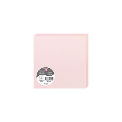 Paquet de 25 cartes pli&eacute;es Pollen 160x160mm Rose 210g
