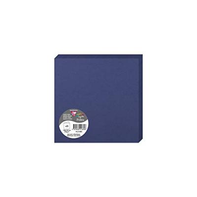 Paquet de 25 cartes pli&eacute;es Pollen 160x160mm Bleu Nuit 210g