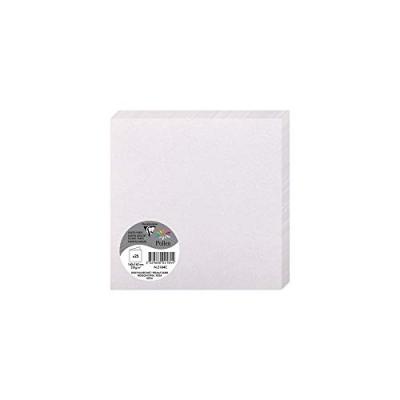 Paquet de 25 cartes pli&eacute;es Pollen 160x160mm Rose Poudr&eacute; Iris&eacute; 210g