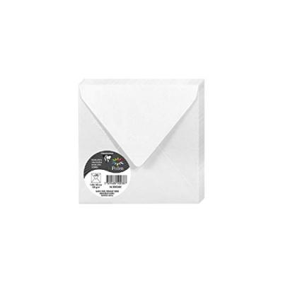 Clairefontaine Enveloppe 120g 140x140 Blanc Iris&eacute; Pqt 20