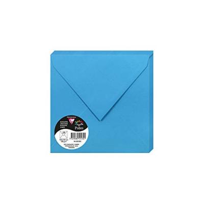 Paquet de 20 enveloppes Pollen 165x165mm Bleu Turquoise 120g