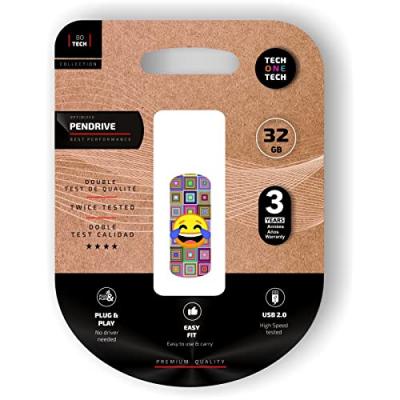 TechOneTech Cl&eacute; USB Tech Emoji Me Parto M&eacute;moire USB 2.0 32 Go