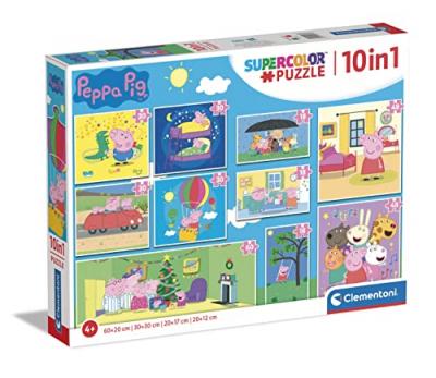 Clementoni Peppa Pig Puzzle 18+30+48+60 Pieces Dor&eacute;