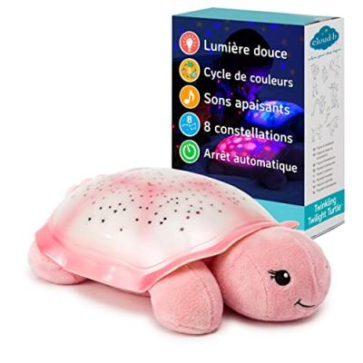 Veilleuse peluche Twinkling Twilight Turtle rose