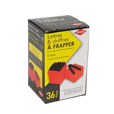 Lettre/chiffre a frapper 36 pc Cogex B004SH4CUK