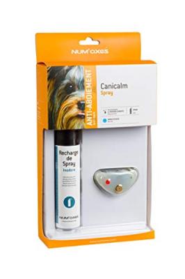 NUM'AXES Collier Anti-aboiement CANICALM Spray Blanc - inodore