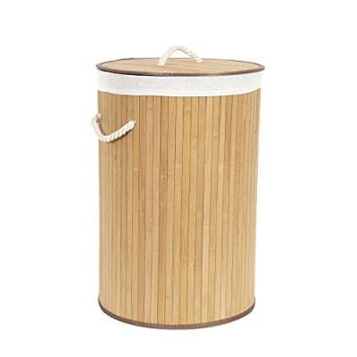 Compactor - Panier &agrave; linge, Bois Naturel, 40 x 0.2 x H.60 cm, RAN5213