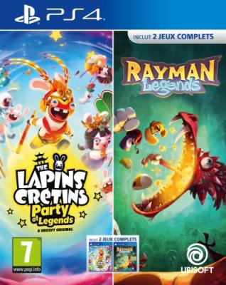 Compilation Lapins Cr&eacute;tins: Party of Legends + Rayman Legends PS4