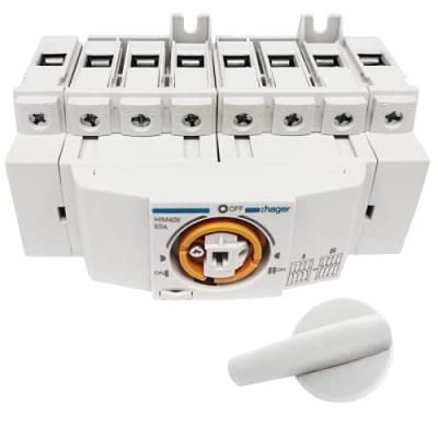 Hager Commutat Modulaire 4p 80a - Appareillage De Tete Hager Him408