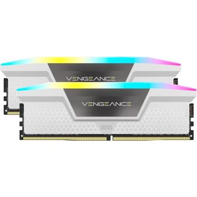 DDR5 Corsair Vengeance RGB Blanc - 64 Go (2 x 32 Go) 6000 MHz - CAS 30