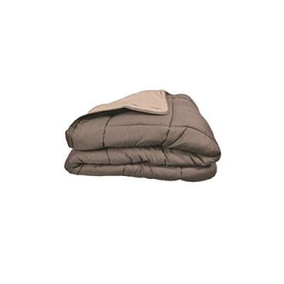 Couette calgary microfibre 200x200 cm taupe et lin
