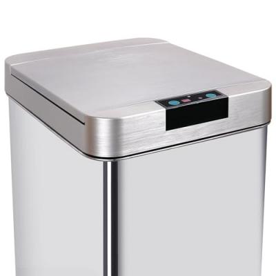 Couvercle de poubelle automatique PARKSIDE Argent Acier inoxydable