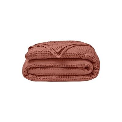 Couvre lit uni en jacquard de coton, Yogi