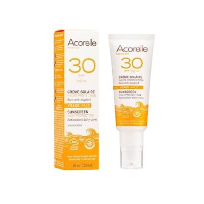 Cr&egrave;me Solaire Visage Bio - SPF30 - Acorelle