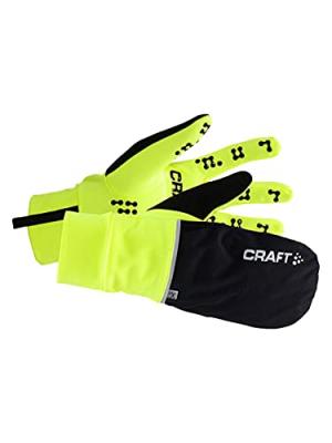 Gants de running Craft hybrid - jaune-noir - XL