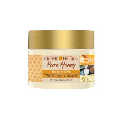 Creme Of Nature Lot de 3 pots de cr&egrave;me torsad&eacute;e au miel pur 340 ml