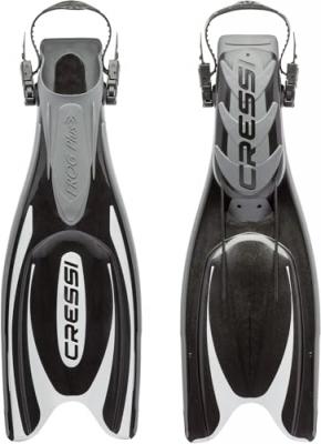 Cressi Sub S.p.A. Frog Plus Palme r&eacute;glables Noir/Argent S/M