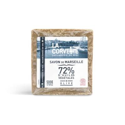 Cube de Savon de Marseille La Corvette Savonnerie du midi olive 500g