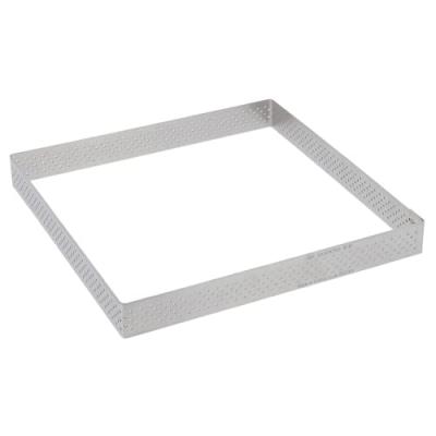 Cercle &agrave; tarte carr&eacute; perfor&eacute; &agrave; bord droit 20cm - de buyer - 3099.22