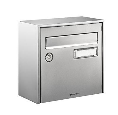 Bo&icirc;te aux lettres demi-format - acier inoxydable DECAYEUX