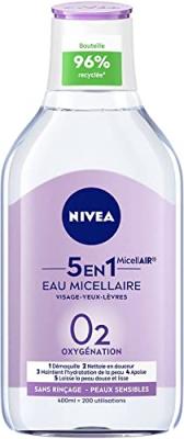Nivea Eau micellaire visage 0%, peaux sensibles - Le flacon de 400ml