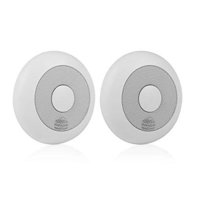 Pack de 2 d&eacute;tecteurs de fum&eacute;e sans fil, interconnectables, pile 1 an