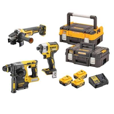 DeWalt DCK305P3T Kit de 3 Outils 18 V-DCH273+DCF887+DCG405+DCB184x3+incarc+TSTAK I & II Argent&eacute;