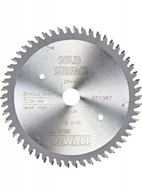 Dewalt DT1087-QZ Lame de scie portative 54TFZ, Argent, 165/20mm