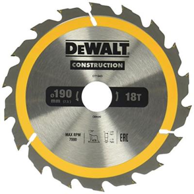 DeWALT Lame de scie circulaire, 190/30 mm, 18 dents - DT1943-QZ