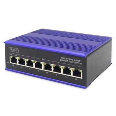 Digitus Conmutado Poe Gb Industrial 8 Port Bleu,Noir