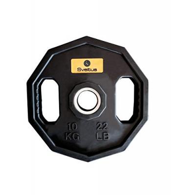 Sveltus plaque de poids Olympic 10 kg acier/caoutchouc noir