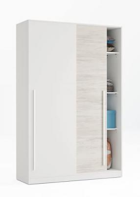 Armoire &agrave; deux portes coulissantes, couleur blanche, 83 x 120 x 200 cm