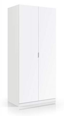 Armoire &agrave; deux portes, couleur blanche, Dimensions 81,5 x 180 x 52 cm