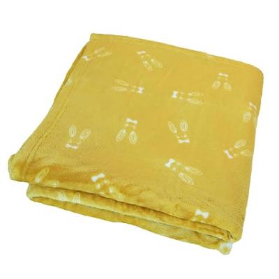 Couverture B&eacute;b&eacute; Aux Impressions De Lapins - Jaune - 75 X 100 Cm Jaune