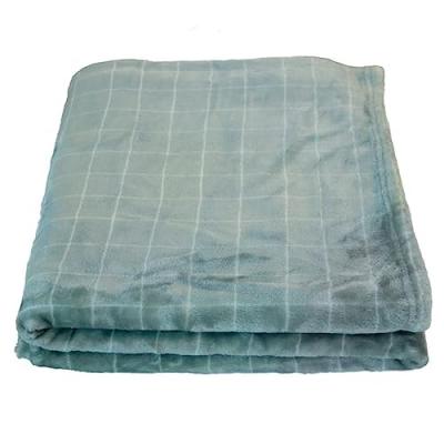 DOMIVA - Couverture MICRODOUX IMPRIM&Eacute;E 75x100 cm Carreaux