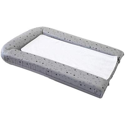 Matelas &agrave; langer b&eacute;b&eacute; avec &eacute;ponges amovibles gris 42x70