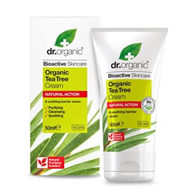 Dr. Organic Tea Tree Antiseptic Cream 50ml Vert,Jaune,Blanc 50 ml