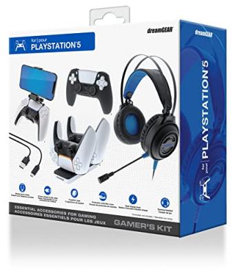 Pack accessoires gaming dreamGEAR pour PS5 Noir et blanc