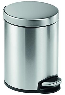 Durable 340023 poubelle &agrave; p&eacute;dale inox argent m&eacute;tallis&eacute; 5 l