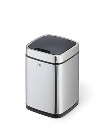 Poubelle automatique 'NO TOUCH', 6 litres, argent