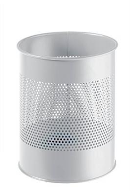 Dur able 331010 poubelle m&eacute;tal ronds gris